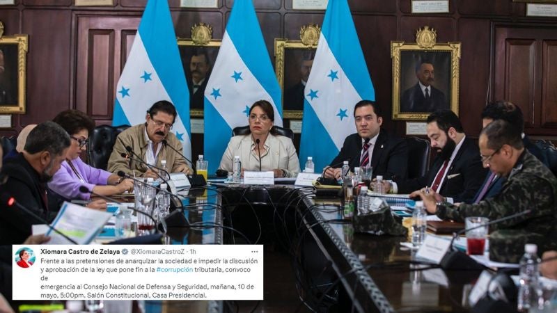 Xiomara convoca reunión con el Consejo de Defensa y Seguridad