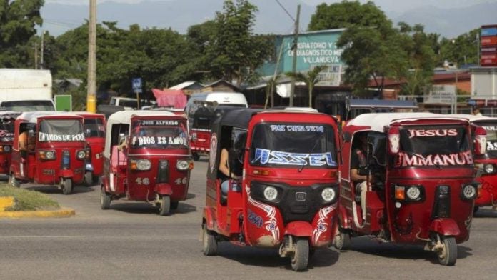 protestas de mototaxistas en Olancho