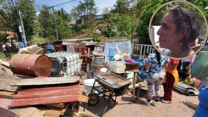 desalojan de su vivienda a mujer en aldea la calera