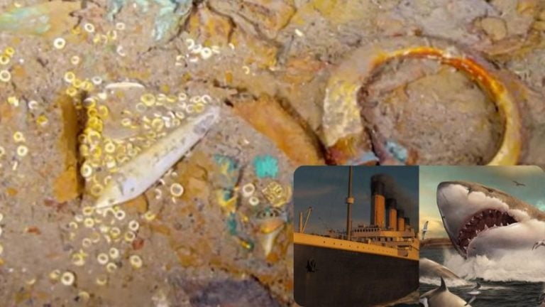 Hallan un collar con un diente de megalodón en los restos del Titanic