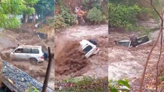 Hombre es arrastrado en Nicaragua