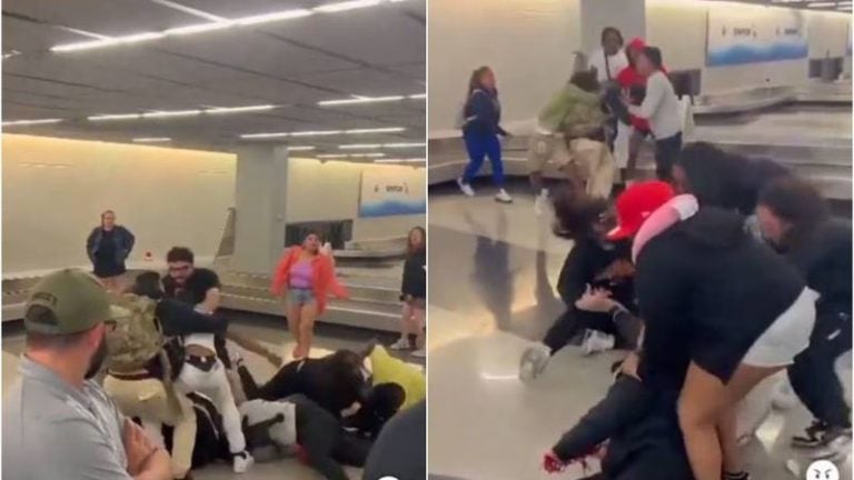 Pelea en aeropuerto