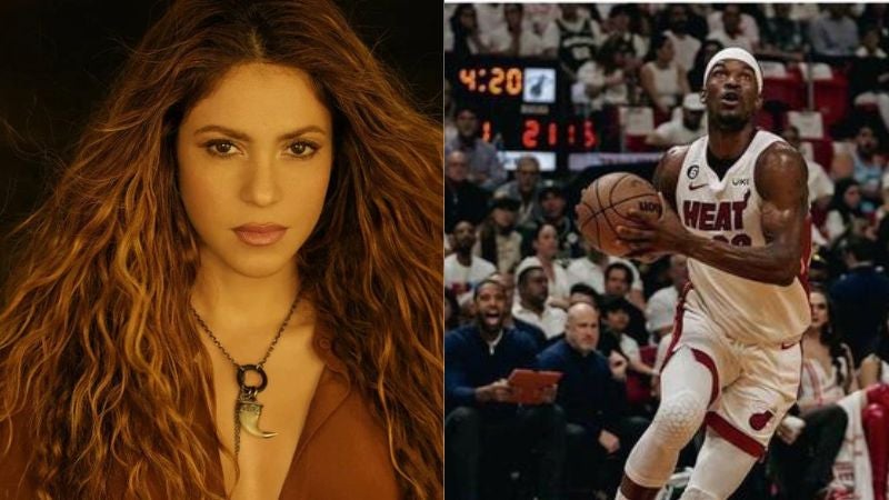 Shakira con jugador de la NBA