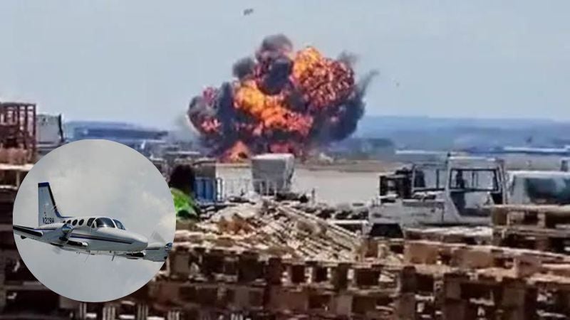 España: un avión de caza se estrelló y el piloto se salvó de milagro
