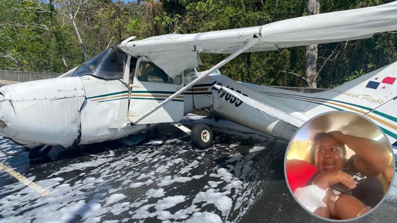 Avioneta se estrella en carretera de Panamá