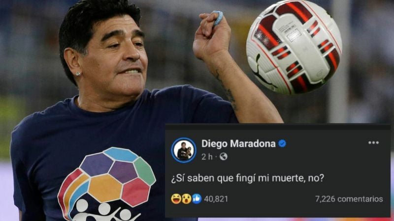 "Fingí mi muerte": Hackean la cuenta de Facebook de Diego Maradona