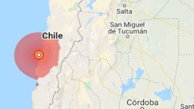 Temblor en Chile.
