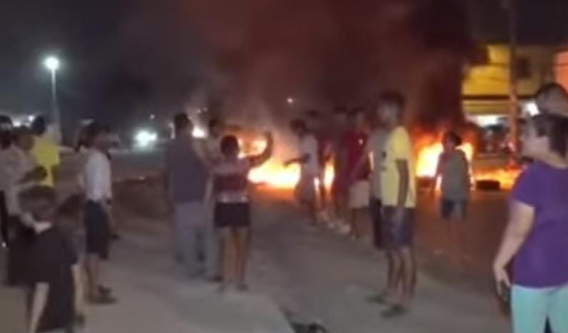 Vecinos de la Reparto queman llantas apagones