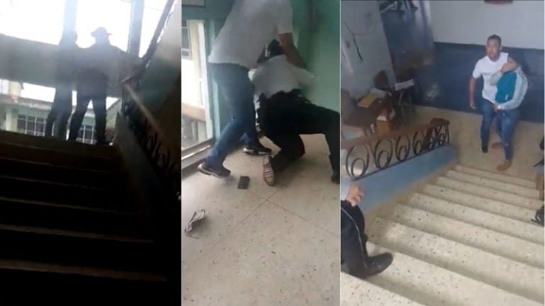 pelea en el hospital escuela