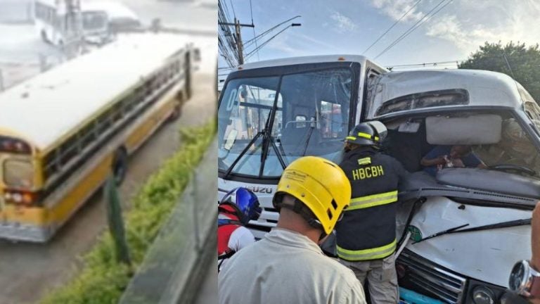 VIDEO: Buses chocan en bulevar del norte, San Pedro Sula