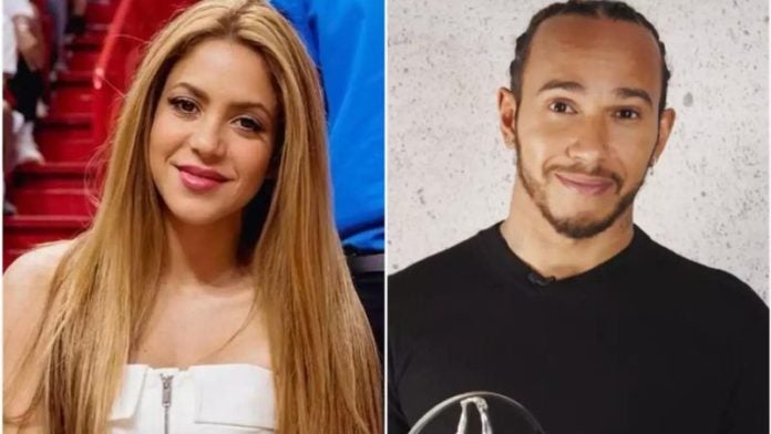 Shakira y Lewis Hamilton