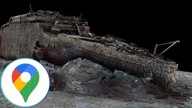 Google Maps muestra el lugar exacto donde se hundió el Titanic