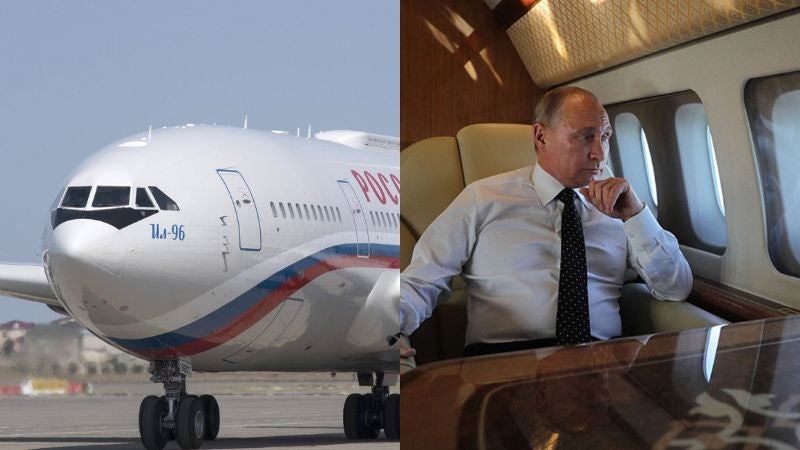 Avión de Putin sale de Moscú