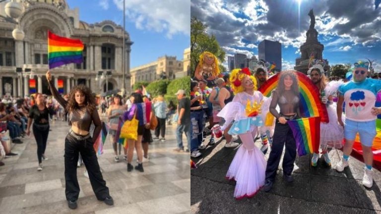 Cesia Sáenz en marcha LGBT