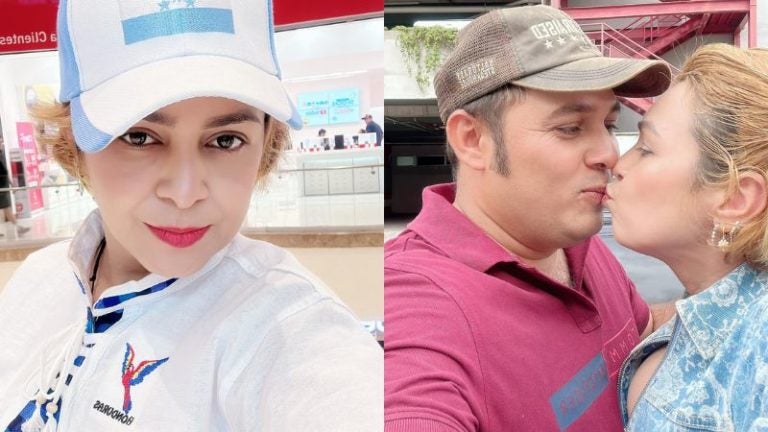 Marlene Alvarenga besa a su hermano