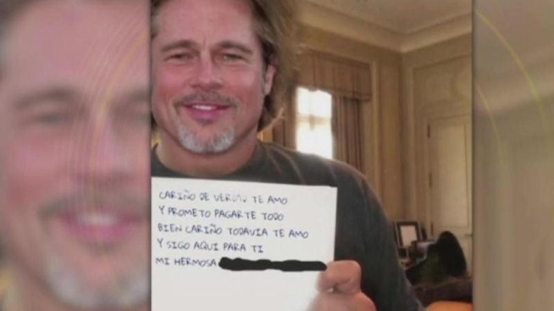 falso Brad Pitt esfata a mujer