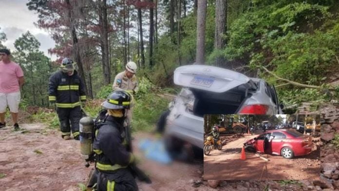 Mujer muere accidente Valle de Ángeles