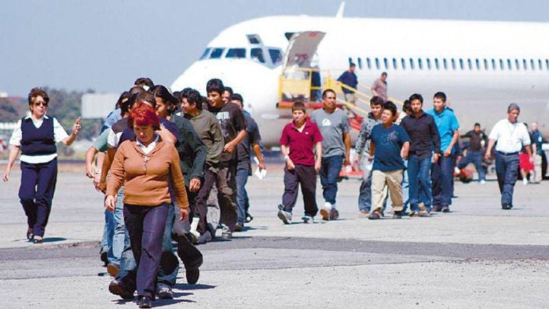 inmigrantes deportados a Honduras