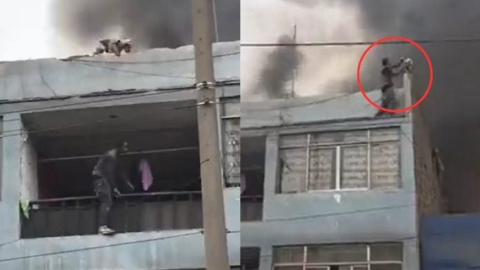 Joven rescata perrito incendio