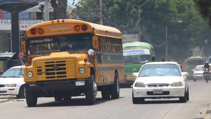 extorsión paralizan rutas de transporte en Tegucigalpa