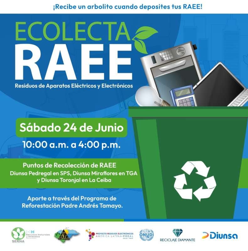 Diunsa albergará Ecolecta RAEE para reciclar aparatos electrónicos