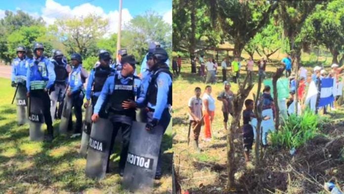 Desalojan campesinos en Yojoa