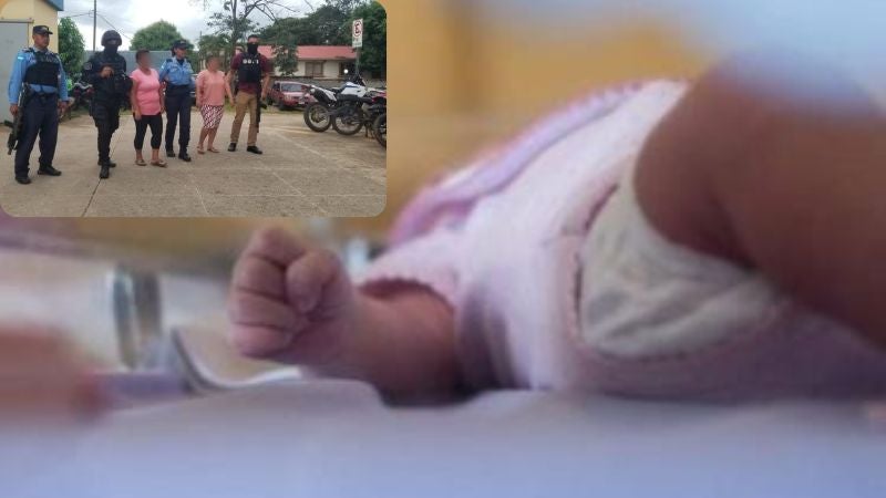 Recuperan a recién nacido que había sido raptada en Catacamas, Olancho