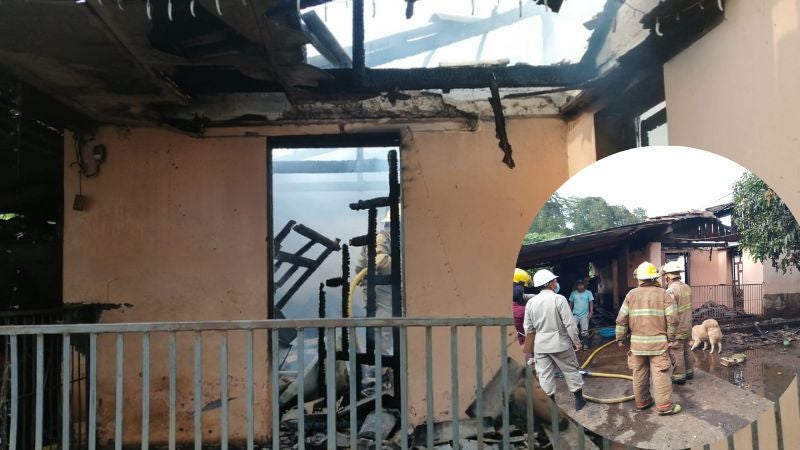 Incendio deja sin hogar a una familia en Intibucá