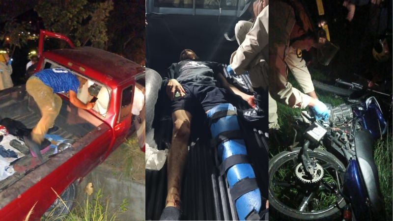 Varios heridos deja accidente en Aldea San Matías