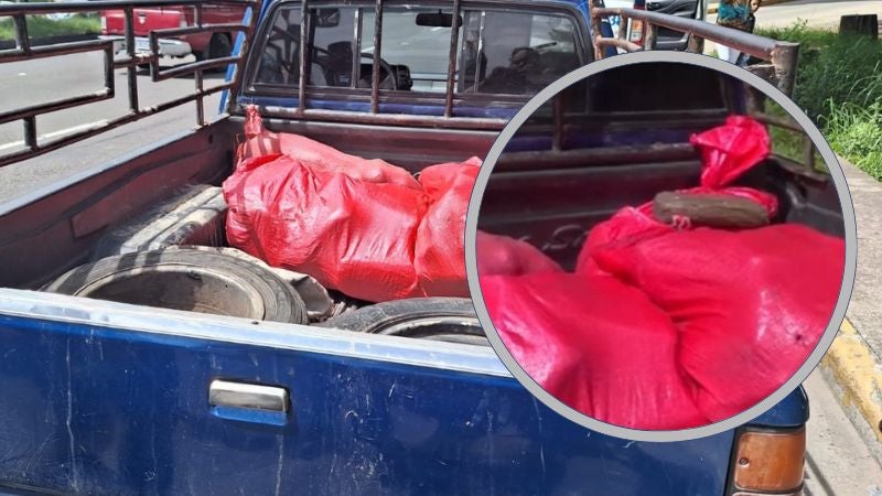 Capturan a dos individuos con varios sacos de marihuana en la capital