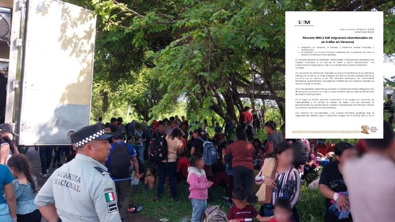 Hallan migrantes tráiler Veracruz