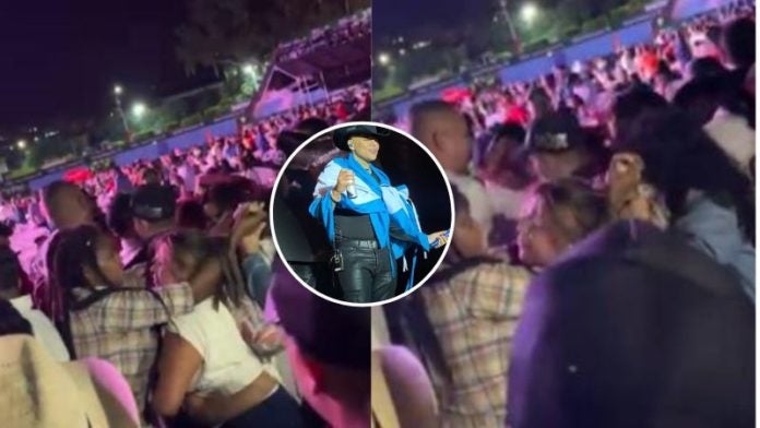 pelea en concierto de Grupo Firme