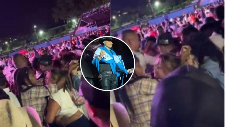 pelea en concierto de Grupo Firme