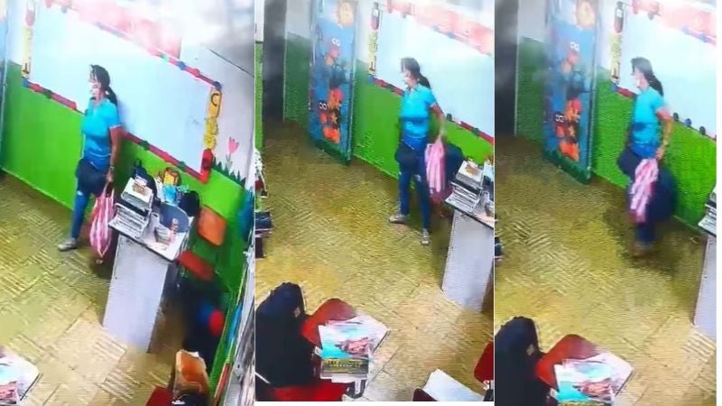 Mujer roba aula Lempira