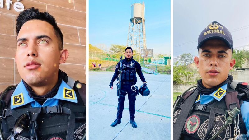 atractivo policía hondureño