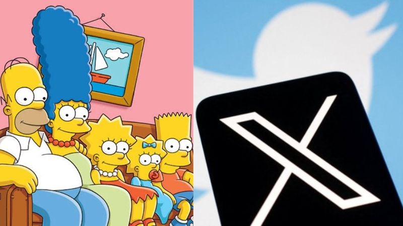 Los Simpson predijeron la X de Twitter
