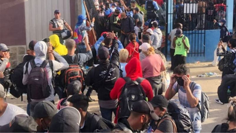 Migrantes cruzado Honduras 2023