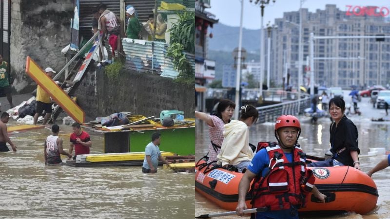 Evacúan a miles de personas por fuertes lluvias en China