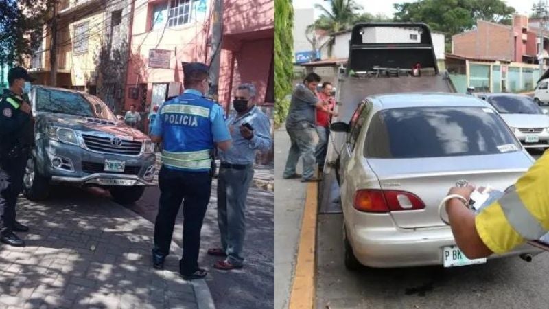 Multas a vehículos mal estacionados