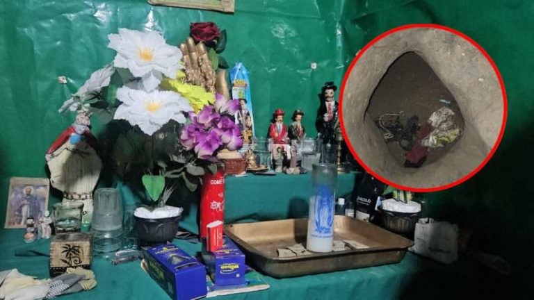 Altar de brujería en Chamelecón