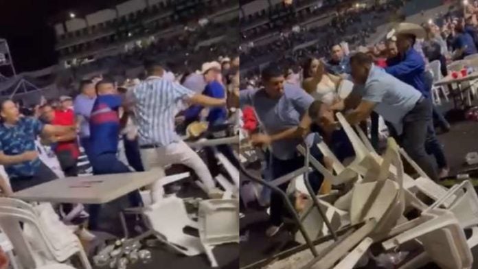 Pelea en concierto de Grupo Firme en SPS