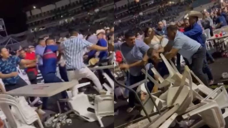 Pelea en concierto de Grupo Firme en SPS