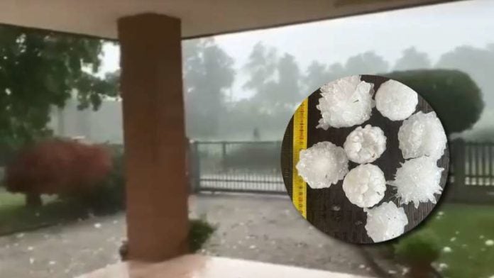 Tormenta de granizo en Italia