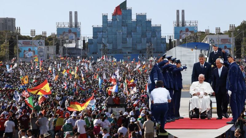Papa Francisco reúne 1.5 millones de feligreses en Lisboa, Portugal