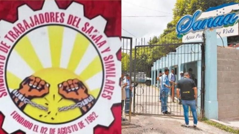 Autoridades y empleados del SANAA en protesta logran acuerdo