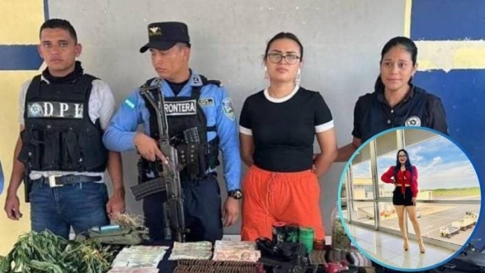 Arrestan a una mujer en posesión de droga, dinero y municiones en Ocotepeque