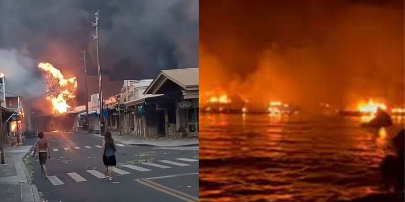 Habitantes de Hawaí saltan al mar para salvar sus vidas tras incendio forestal