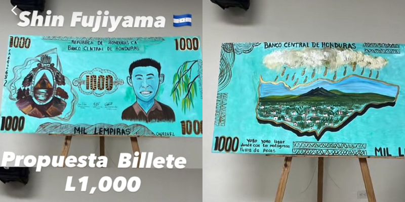 Jóvenes hondureños proponen un billete con el rostro de Shin Fujiyama