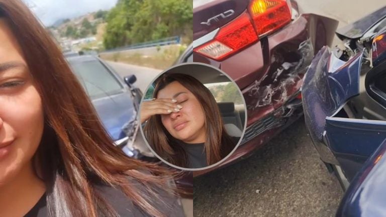 Milagro Flores llora tras accidente