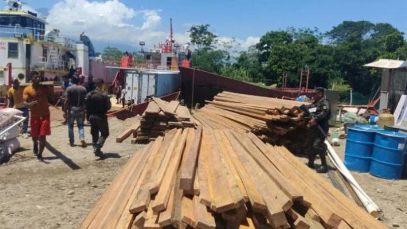 Decomisan unos 10 mil pies tablares de madera en La Mosquitia